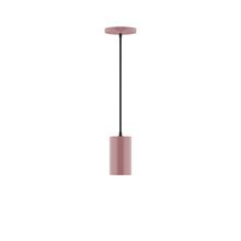 Montclair Light Works PEB425-20-C21-L10 - 3.5" x 6" Axis Mini Cylinder LED Pendant, white cord with canopy, Mauve