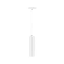 Montclair Light Works PEB426-44-C21-L10 - 3.5" x 12" Axis Mini Cylinder LED Pendant, white cord with canopy, White