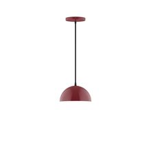 Montclair Light Works PEB431-55-L10 - 8" Axis Mini Dome LED Pendant, Barn Red