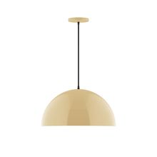 Montclair Light Works PEB433-17-C26-L13 - 18" Axis Dome LED Pendant, ivory fabric cord with canopy, Ivory