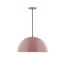 Montclair Light Works PEB433-20-C12-L13 - 18" Axis Dome LED Pendant, gray fabric cord with canopy, Mauve