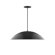 Montclair Light Works PEB439-41-C21-L14 - 24" Axis Half Dome LED Pendant, white cord with canopy, Black