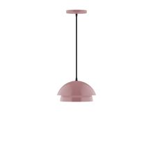 Montclair Light Works PEBX445-20-C24-L10 - 10" Nest LED Pendant, cool tweed fabric cord with canopy, Mauve