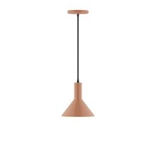 Montclair Light Works PEBX451-19-C21-L10 - 8" Stack Mini Cone LED Pendant, white cord with canopy, Terracotta