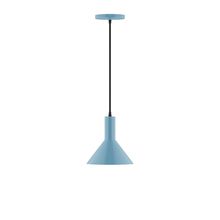 Montclair Light Works PEBX451-54-L10 - 8" Stack Mini Cone LED Pendant, Light Blue