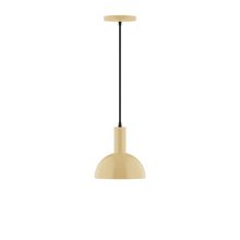 Montclair Light Works PEBX456-17-C26-L10 - 8" Stack Mini Dome LED Pendant, ivory fabric cord with canopy, Ivory