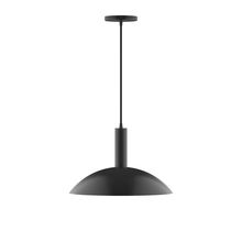 Montclair Light Works PEBX476-41-L13 - 16" Stack Half Dome LED Pendant, Black