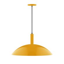 Montclair Light Works PEBX477-21-L14 - 24" Stack Half Dome LED Pendant, Bright Yellow