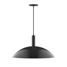 Montclair Light Works PEBX477-41-L14 - 24" Stack Half Dome LED Pendant, Black