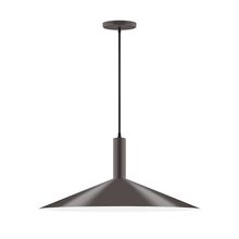 Montclair Light Works PEBX478-51-L10 - 24" Stack Shallow Cone LED Pendant, Architectural Bronze