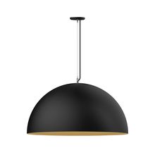 Montclair Light Works PEG231-41-75-L14 - 36" XL Choices Shallow Dome Shade, medium base, SS cable, black cord with canopy