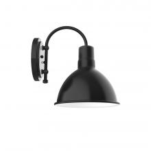 Montclair Light Works SCC115-41-G06 - 10" Deep Bowl shade, wall mount sconce with Frosted Glass and guard, Black