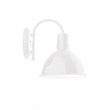 Montclair Light Works SCC115-44-G06 - 10" Deep Bowl shade, wall mount sconce with Frosted Glass and guard, White