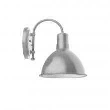 Montclair Light Works SCC115-49-G05 - 10" Deep Bowl shade, wall mount sconce with clear glass and guard, Painted Galvanized