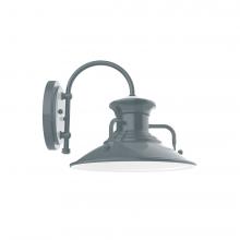 Montclair Light Works SCC142-40-G06 - 12" Homestead shade, wall mount sconce with Frosted Glass and guard, Slate Gray