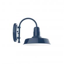 Montclair Light Works SCC181-50-W10-L12 - 10" Warehouse shade wall mount sconce with wire grill, Navy