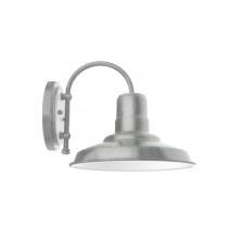 Montclair Light Works SCC182-49-G06 - 12" Warehouse shade, wall mount sconce with Frosted Glass and guard, Painted Galvanized