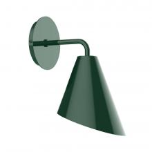 Montclair Light Works SCJ415-42-L10 - J-Series LED Wall Sconce, Forest Green