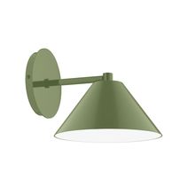 Montclair Light Works SCK421-22-L10 - 8" Axis Mini Cone LED Wall Sconce, Fern Green