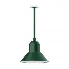 Montclair Light Works STA124-42-H36-L13 - 14" Prima, stem mount with canopy, Forest Green