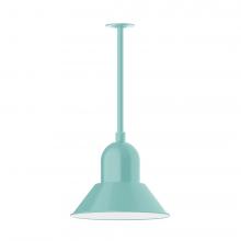 Montclair Light Works STA124-48-H30-L13 - 14" Prima, stem mount with canopy, Sea Green