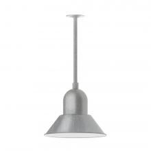 Montclair Light Works STA124-49-H36-L13 - 14" Prima, stem mount with canopy, Painted Galvanized