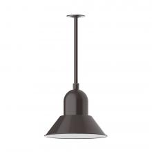 Montclair Light Works STA124-51-H30-L13 - 14" Prima, stem mount with canopy, Architectural Bronze