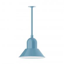 Montclair Light Works STA124-54-H36-L13 - 14" Prima, stem mount with canopy, Light Blue