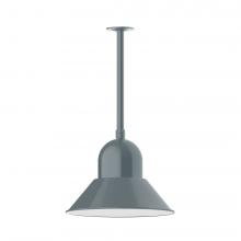 Montclair Light Works STB125-40-T24-L13 - 16" Prima, stem mount with canopy, Slate Gray