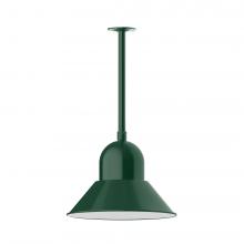 Montclair Light Works STB125-42-T30-L13 - 16" Prima, stem mount with canopy, Forest Green