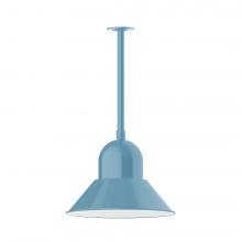 Montclair Light Works STB125-54-T24-L13 - 16" Prima, stem mount with canopy, Light Blue