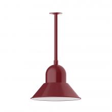 Montclair Light Works STB125-55-L13 - 16" Prima, stem mount with canopy, Barn Red