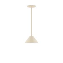 Montclair Light Works STG421-16-L10 - 8" Axis Mini Cone LED Stem Hung Pendant, Cream