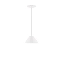 Montclair Light Works STG421-44-L10 - 8" Axis Mini Cone LED Stem Hung Pendant, White