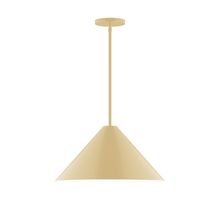 Montclair Light Works STG423-17-L13 - 18" Axis Cone LED Stem Hung Pendant, Ivory