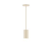 Montclair Light Works STG425-16-L10 - 3.5" x 6" Axis Mini Cylinder LED Stem Hung Pendant, Cream