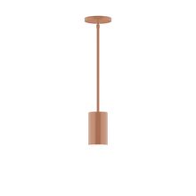 Montclair Light Works STG425-19-L10 - 3.5" x 6" Axis Mini Cylinder LED Stem Hung Pendant, Terracotta