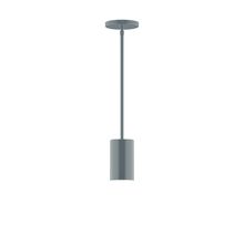 Montclair Light Works STG425-40-L10 - 3.5" x 6" Axis Mini Cylinder LED Stem Hung Pendant, Slate Gray