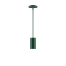 Montclair Light Works STG425-42-L10 - 3.5" x 6" Axis Mini Cylinder LED Stem Hung Pendant, Forest Green