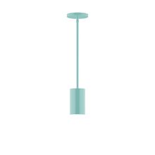 Montclair Light Works STG425-48-L10 - 3.5" x 6" Axis Mini Cylinder LED Stem Hung Pendant, Sea Green