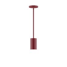 Montclair Light Works STG425-55-L10 - 3.5" x 6" Axis Mini Cylinder LED Stem Hung Pendant, Barn Red