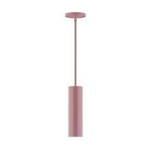 Montclair Light Works STG426-20-L10 - 3.5" x 12" Axis Mini Cylinder LED Stem Hung Pendant, Mauve