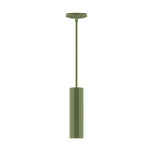 Montclair Light Works STG426-22-L10 - 3.5" x 12" Axis Mini Cylinder LED Stem Hung Pendant, Fern Green