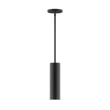 Montclair Light Works STG426-41-L10 - 3.5" x 12" Axis Mini Cylinder LED Stem Hung Pendant, Black