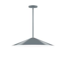 Montclair Light Works STG429-40-L10 - 24" Axis Shallow Cone LED Stem Hung Pendant, Slate Gray