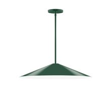 Montclair Light Works STG429-42-L10 - 24" Axis Shallow Cone LED Stem Hung Pendant, Forest Green