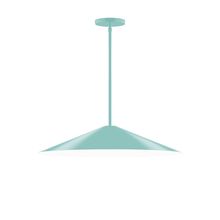 Montclair Light Works STG429-48-L10 - 24" Axis Shallow Cone LED Stem Hung Pendant, Sea Green