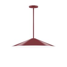 Montclair Light Works STG429-55-L10 - 24" Axis Shallow Cone LED Stem Hung Pendant, Barn Red