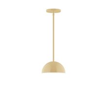 Montclair Light Works STG431-17-L10 - 8" Axis Mini Dome LED Stem Hung Pendant, Ivory