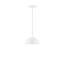 Montclair Light Works STG431-44-L10 - 8" Axis Mini Dome LED Stem Hung Pendant, White